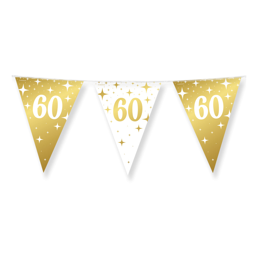 60 Jaar Slinger Wit Goud  10 meter - 20x30 cm