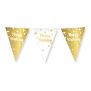 Happy Birthday Slinger Wit Goud – 10 meter – 20 x 30 cm