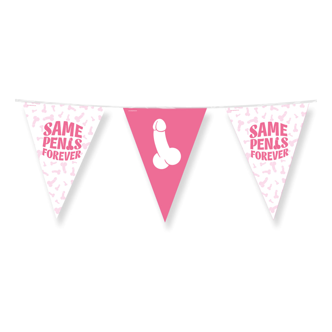 Party Vlaggenlijn – Same Penis Forever – Folie – 10 meter (30 × 20 cm)
