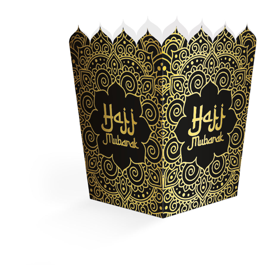 8 Snackboxen 6,3 × 6,3 × 10,5 cm – Hajj Mubarak