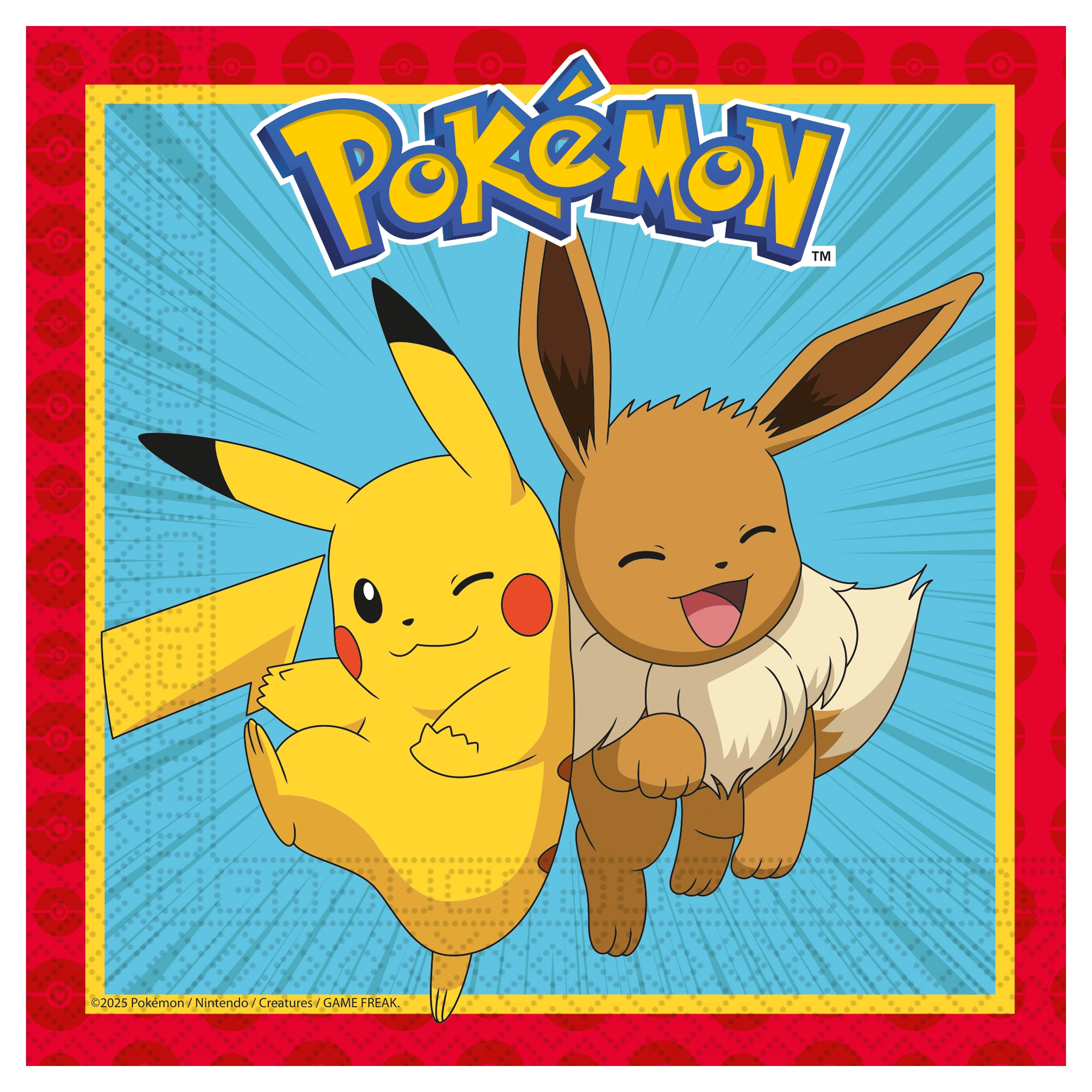 Pokémon Servetten – 20 stuks - 33 x 33 cm