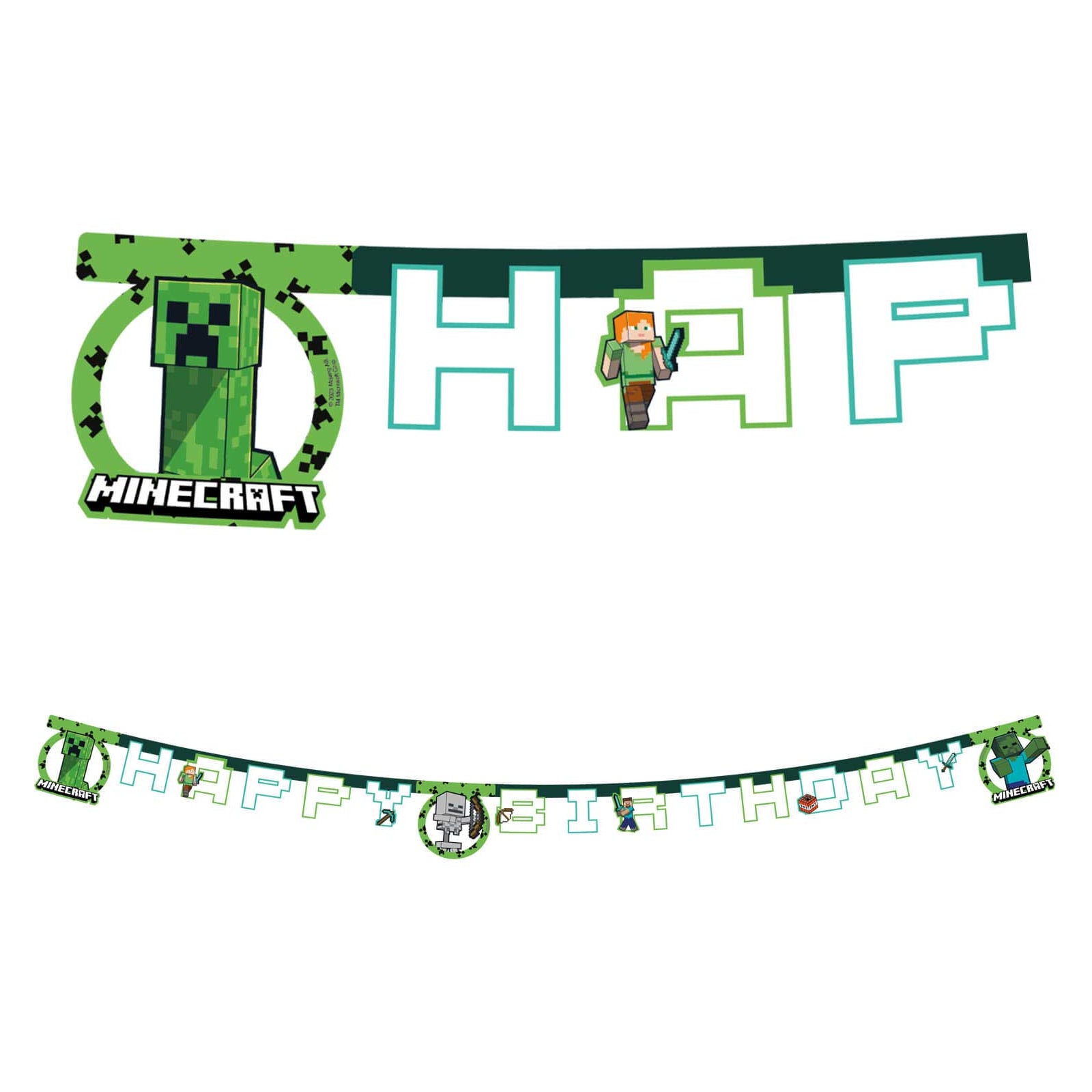 Minecraft Letterslinger Happy Birthday – 2 meter