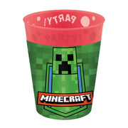 Minecraft Herbruikbare Partybekers – 4 stuks – 250 ml – Groen/Rood – Kunststof
