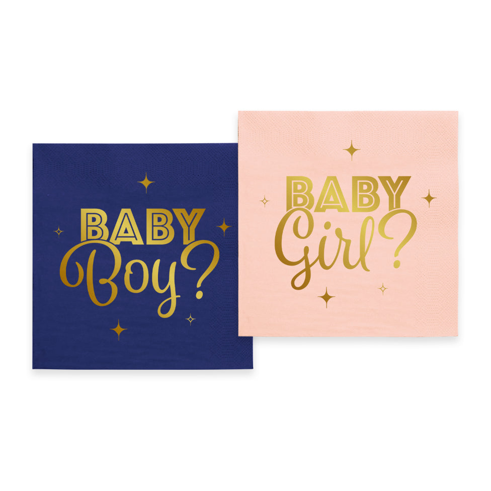 Gender Reveal Servetten – 33 x 33 cm – 20 stuks