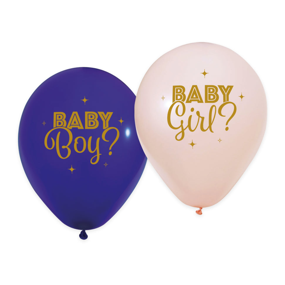 Gender Reveal Ballonnen – Baby Boy / Baby Girl – 30 cm – 8 stuks