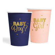 Gender Reveal Bekers – 210 ml – 8 stuks