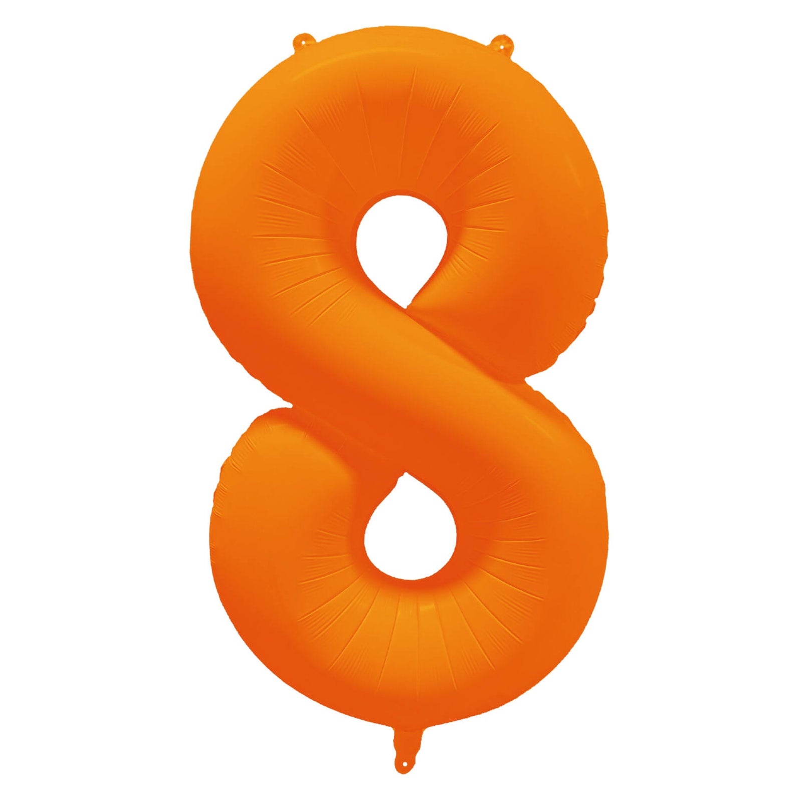 Folieballon Cijfer 8 Neon Oranje 86 cm