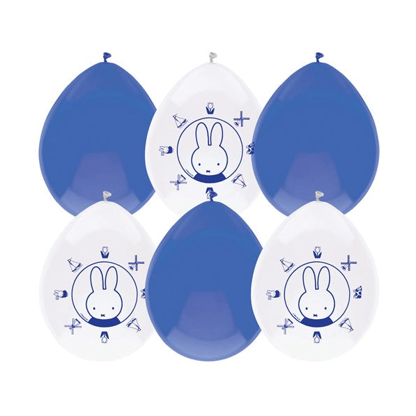 Ballonnen Nijntje Delfts Blauw (Ø30 cm, 6 stuks)