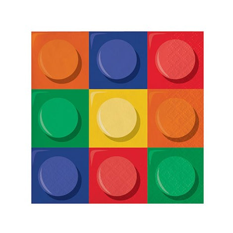 Papieren Servetten – Block Party – 25 × 25 cm – 16 stuks