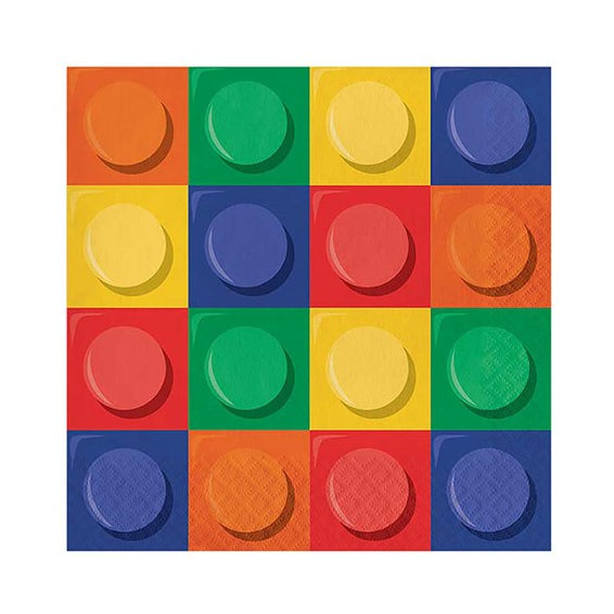 Papieren Servetten – Block Party – 33 × 33 cm – 16 stuks