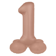 Staande Folieballon Cijfer 1 – Vintage Rose – Ultra Matt – 72 cm