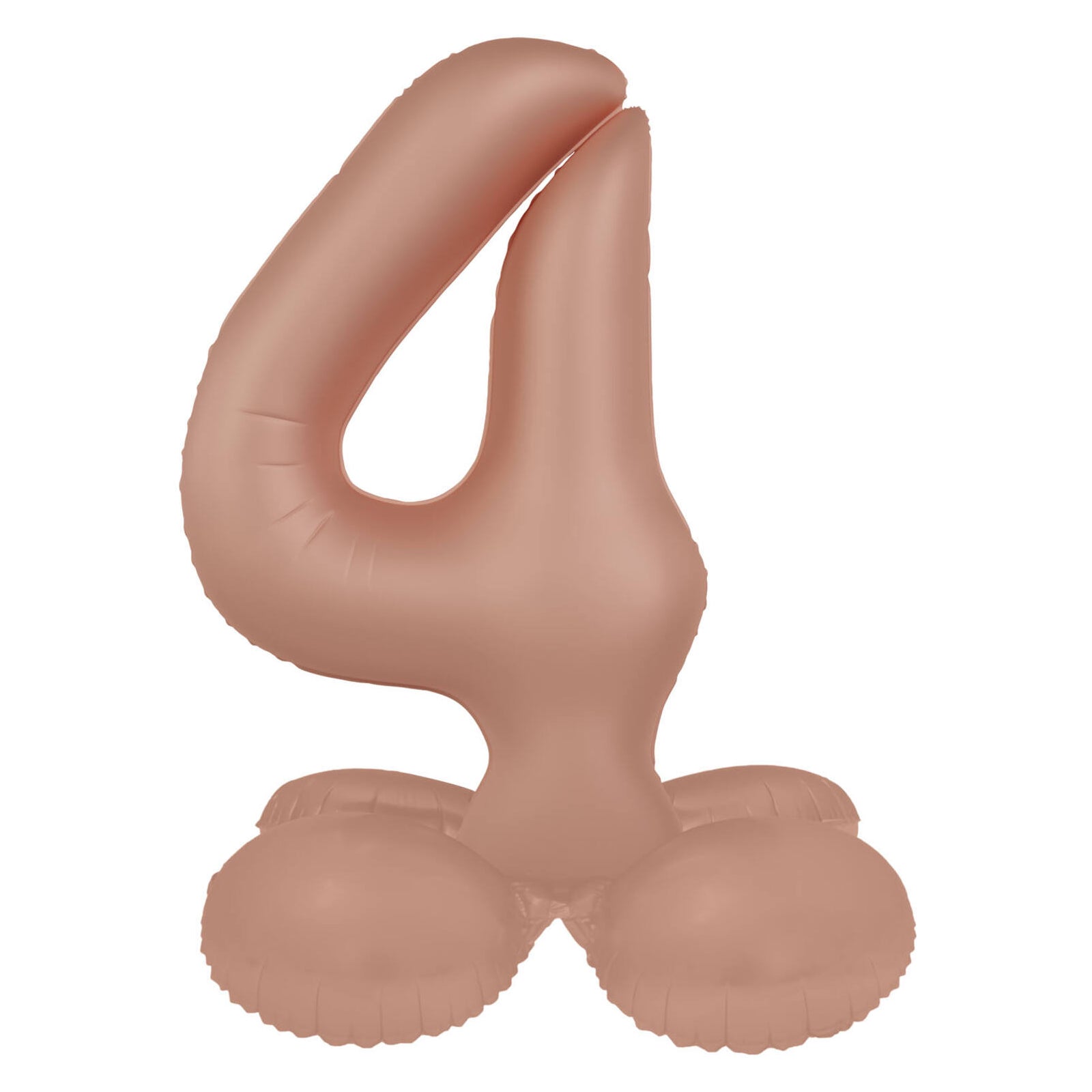 Staande Folieballon Cijfer 4 – Vintage Rose – Ultra Matt – 72 cm
