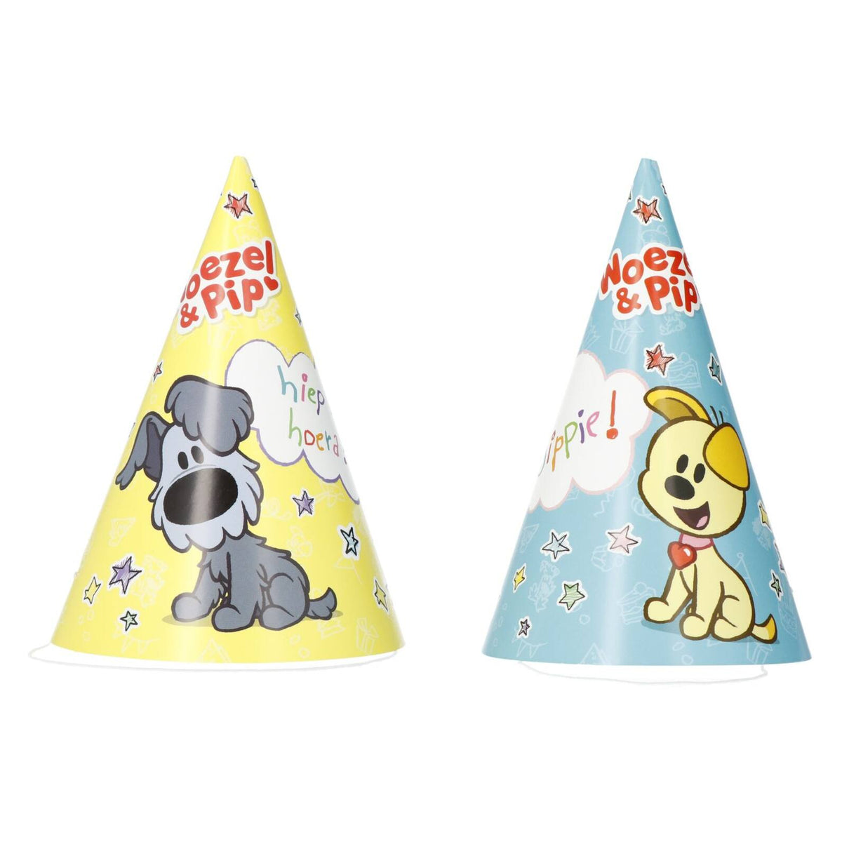 6 Feesthoedjes Woezel en Pip – Multicolor