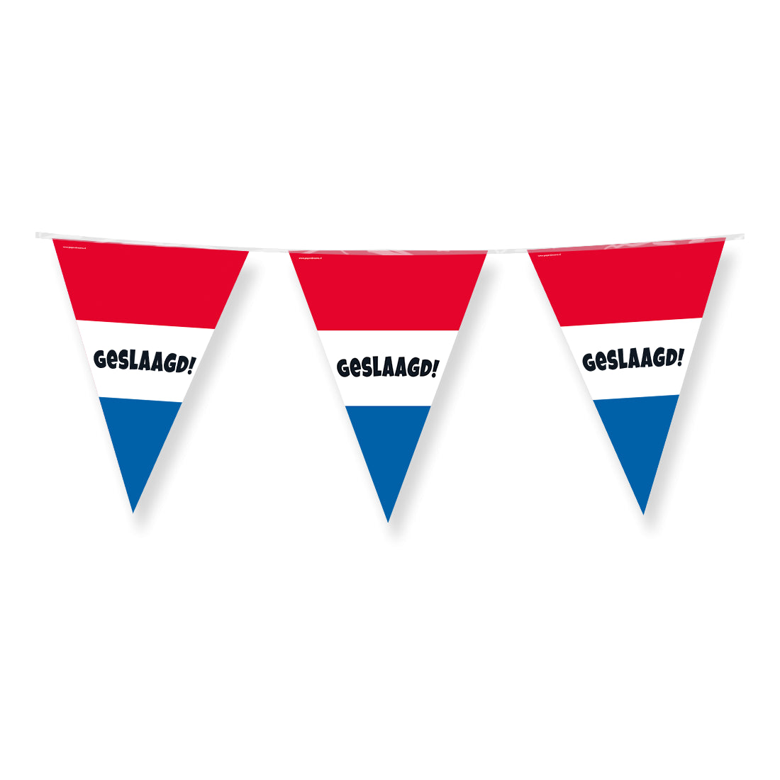 Geslaagd vlaggenlijn – 10 meter – rood/wit/blauw