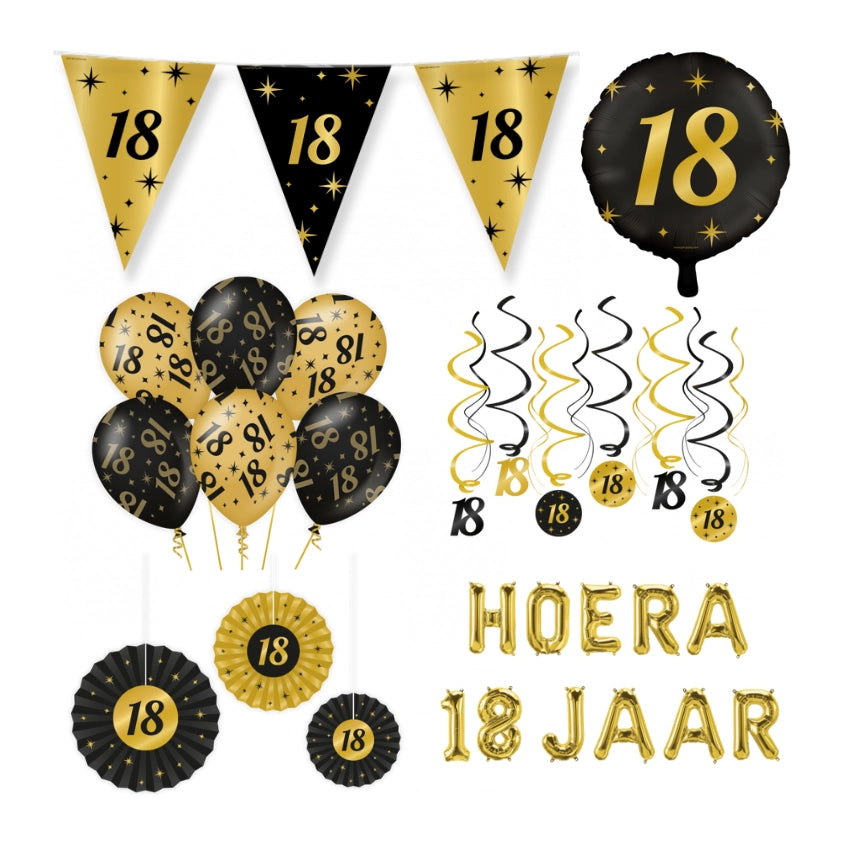 18 jaar Classy Versiering pakket - L