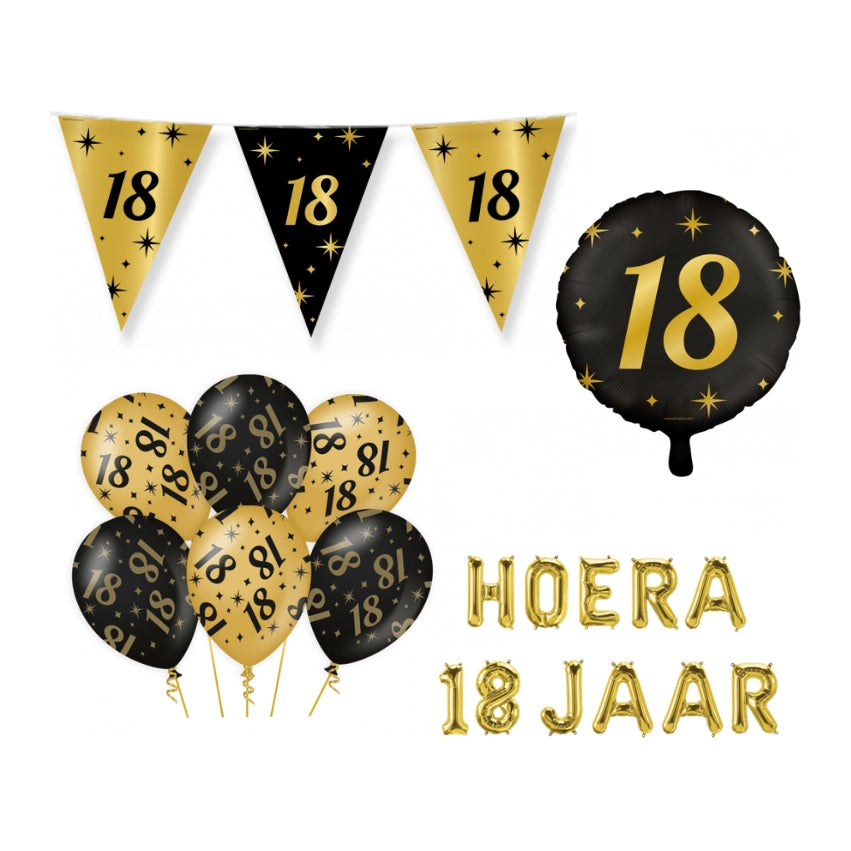 18 jaar Classy Versiering pakket - M
