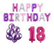 18 jaar Verjaardag Versiering Ballon Pakket Pastel & Roze
