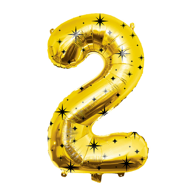 Classy Party Folieballon Cijfer 2 – 86 cm – Goud