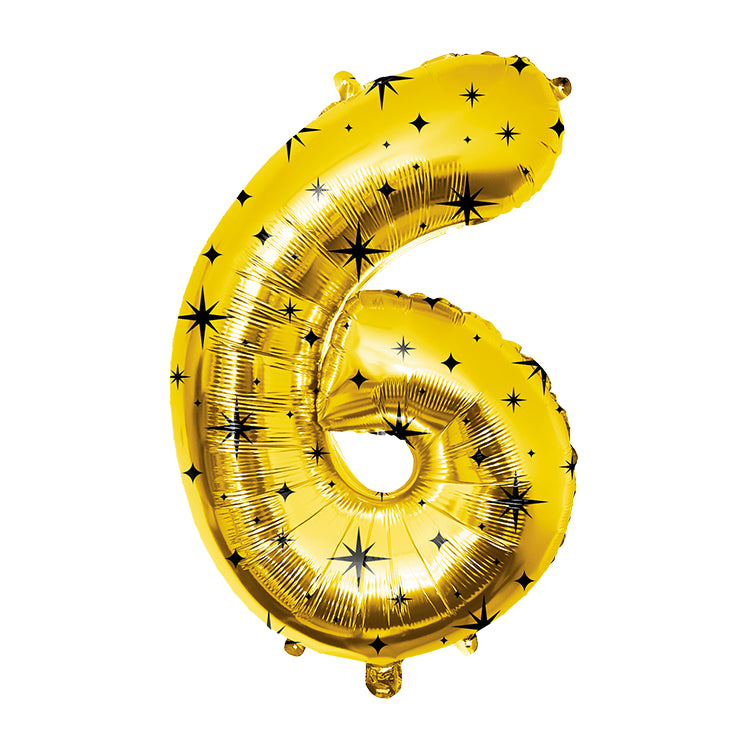 Classy Party Folieballon Cijfer 6 – 86 cm – Goud