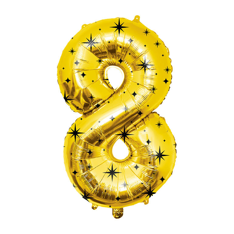 Classy Party Folieballon Cijfer 8 – 86 cm – Goud
