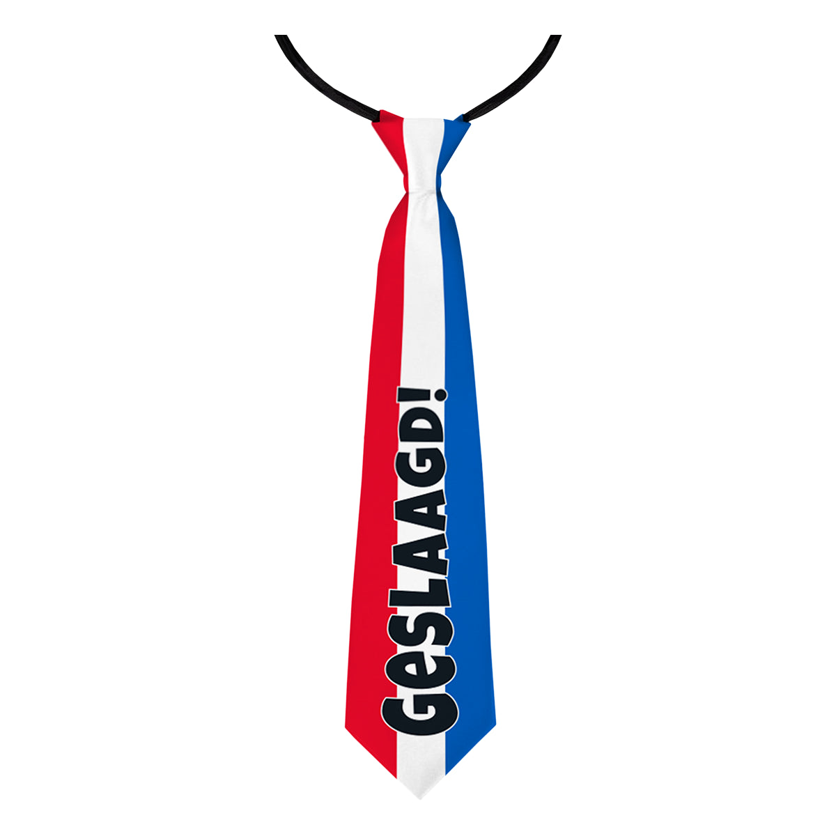 Stropdas Geslaagd – 43 cm – rood/wit/blauw