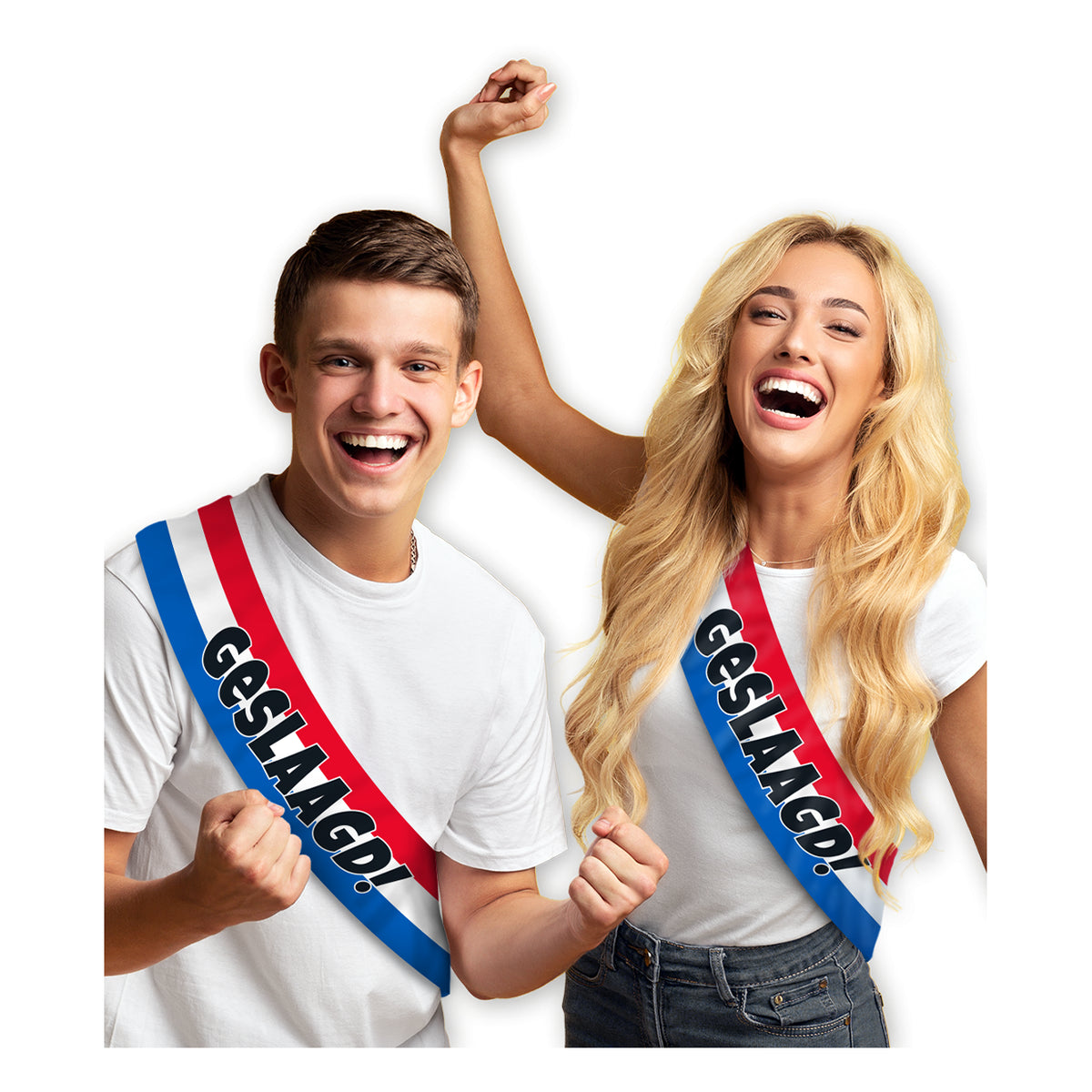 Party sjerp Geslaagd – rood/wit/blauw