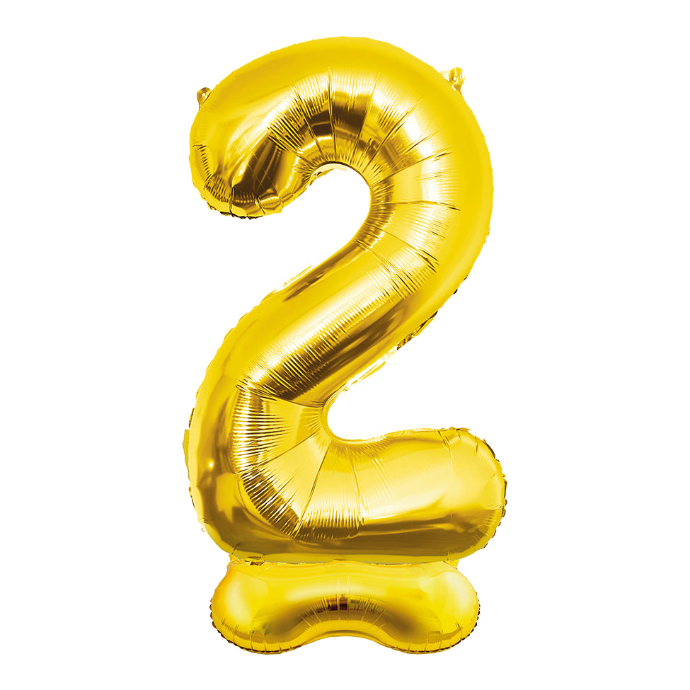 Folieballon Cijfer 2 – 150 cm – Goud