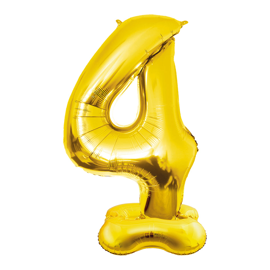 Folieballon Cijfer 4 – 150 cm – Goud
