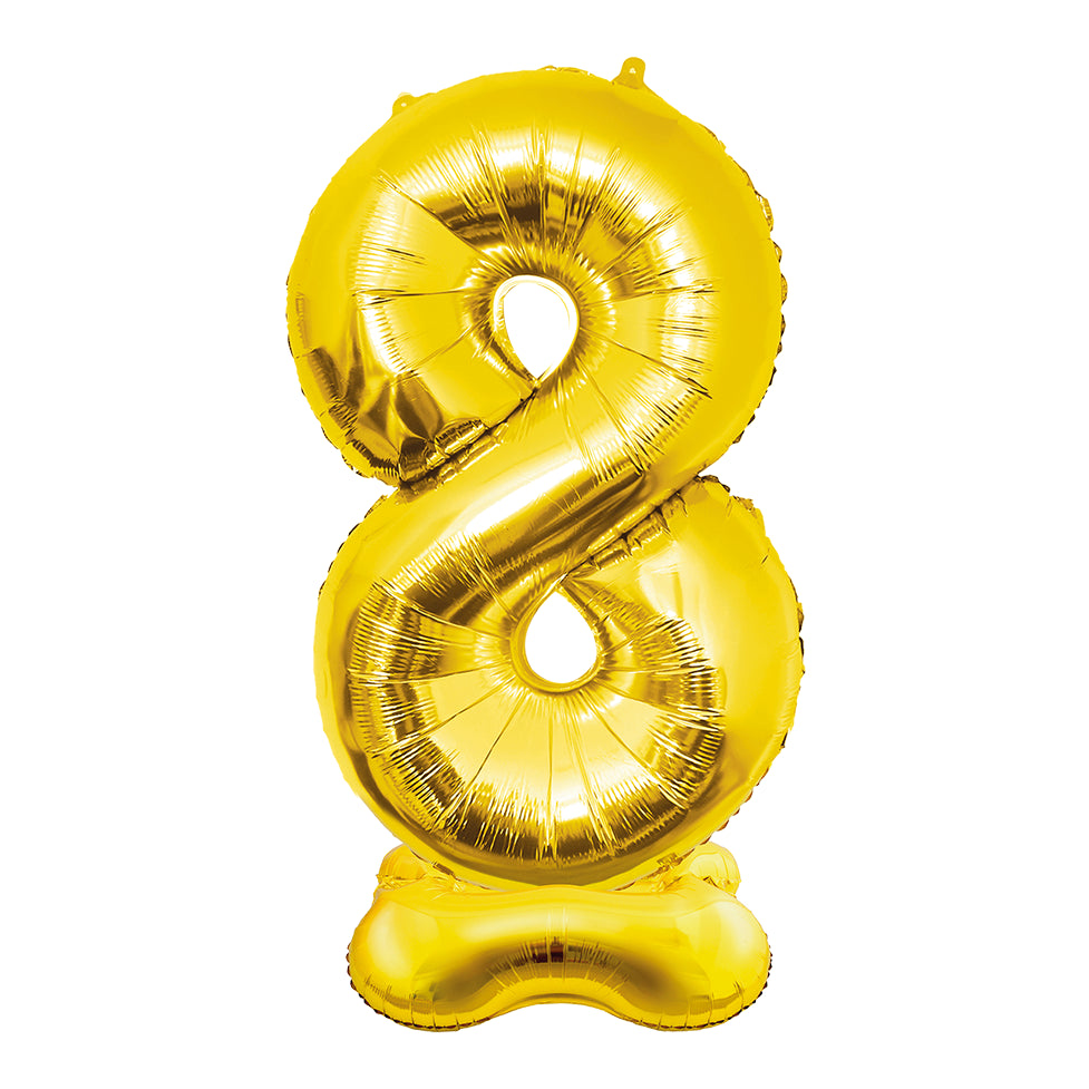 Folieballon Cijfer 8 – 150 cm – Goud