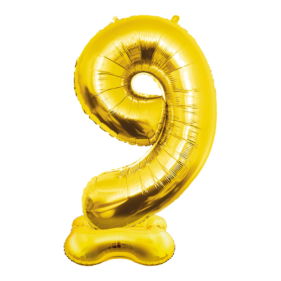 Folieballon Cijfer 9 – 150 cm – Goud