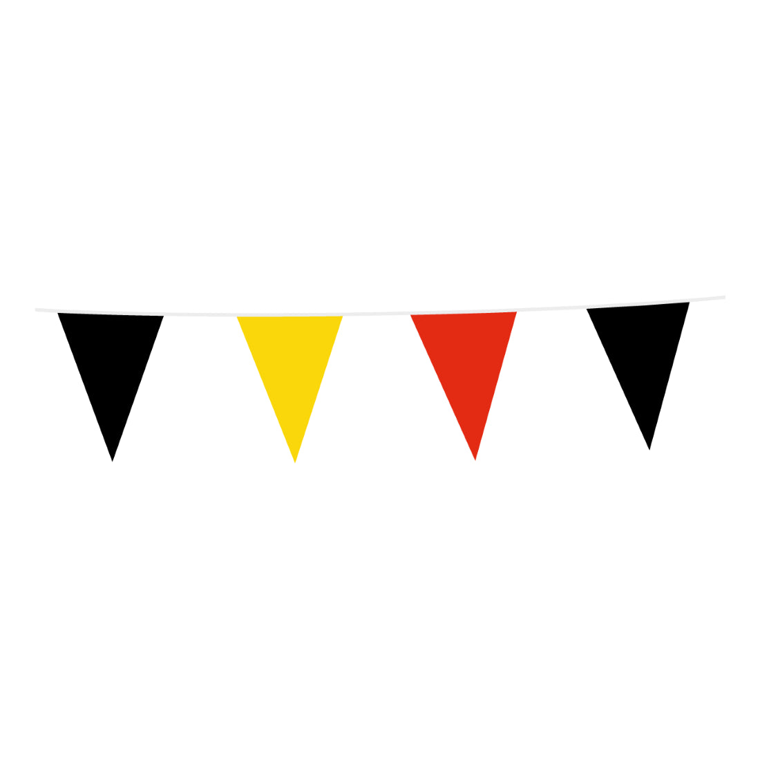 PE Vlaggenlijn 10 m – Zwart/Geel/Rood