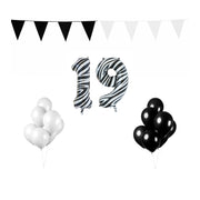 19 jaar Verjaardag Versiering Pakket Zebra