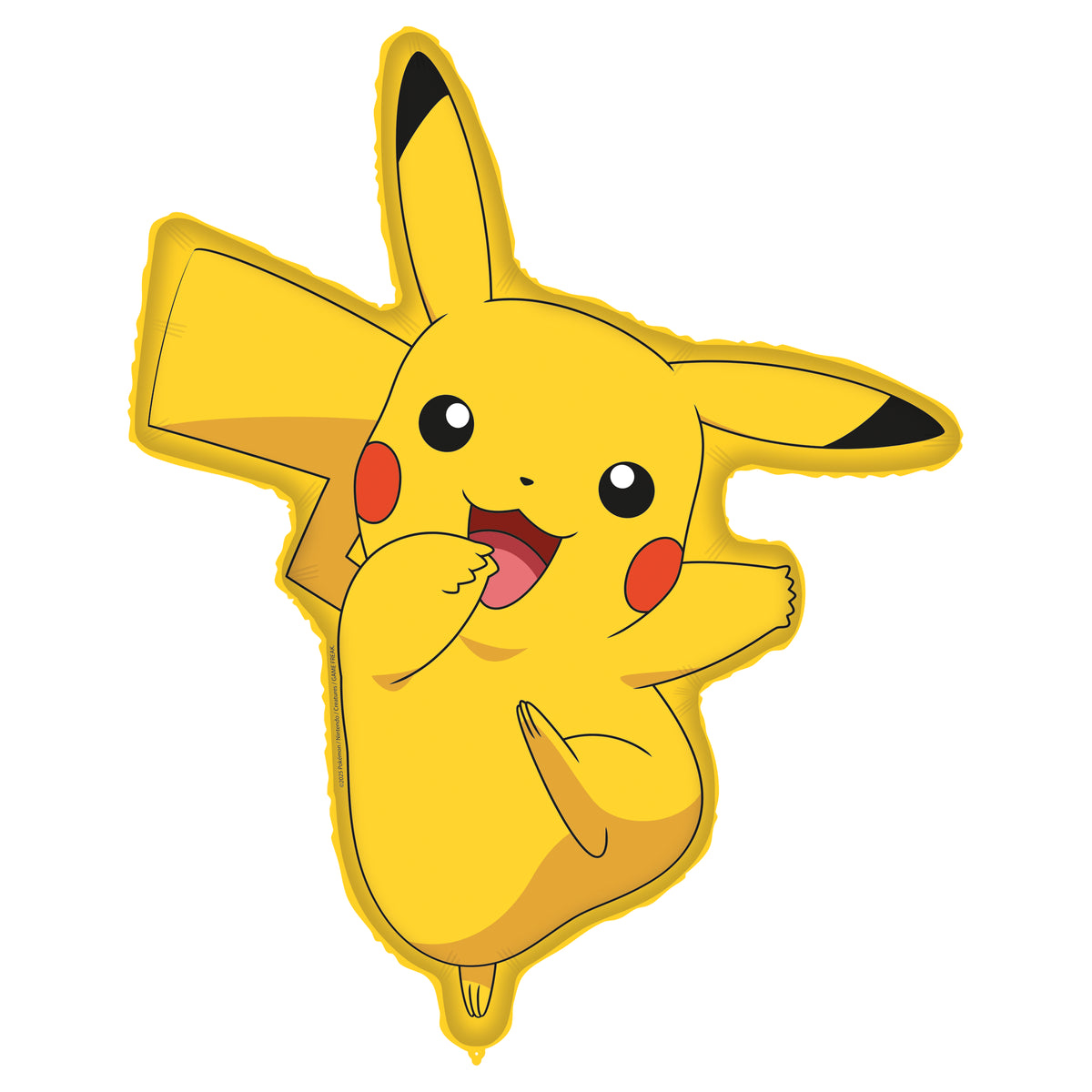 Folieballon Pokémon Pikachu – 60 × 77 cm – Geel