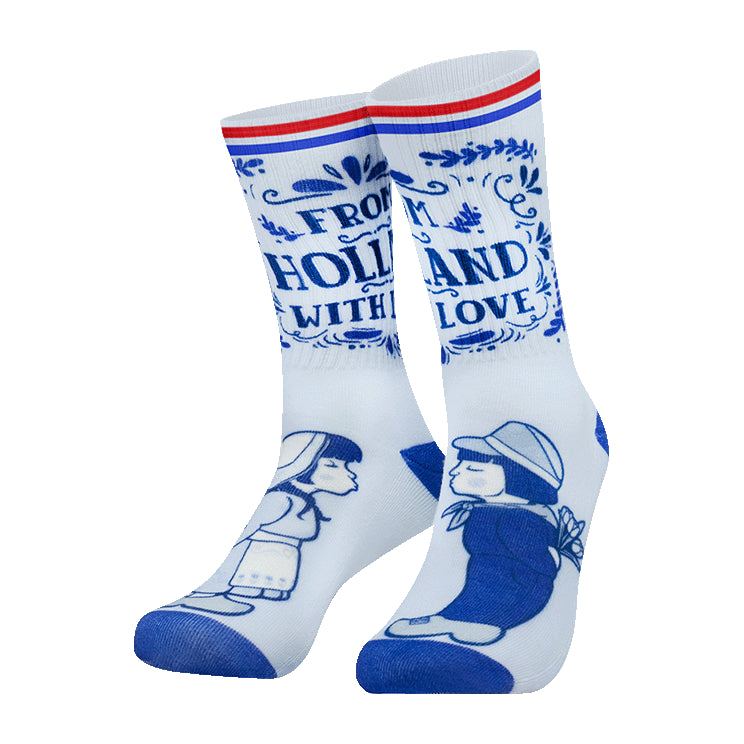 Silly Socks Holland – one size – wit/blauw