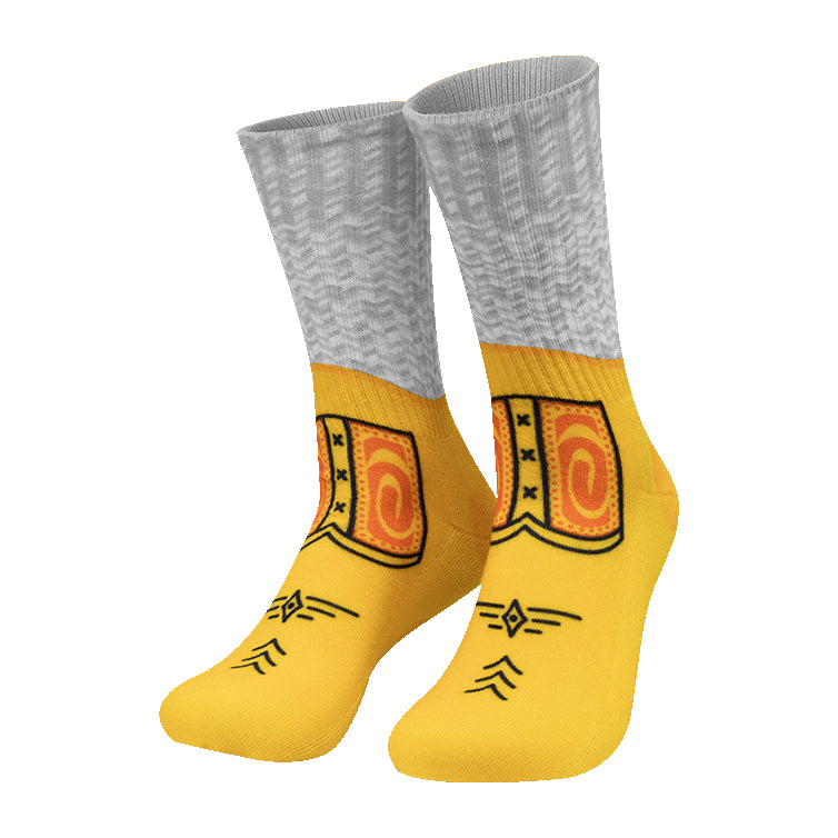 Silly Socks Klompen – one size – geel/grijs