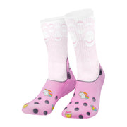 Silly Socks Clogs – one size – roze/wit
