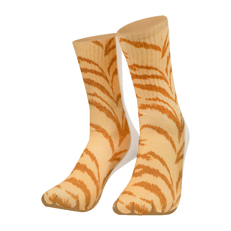 Silly Socks Kat – one size – beige/oranje