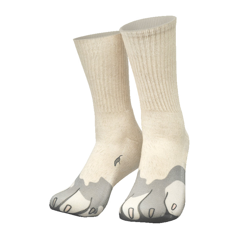 Silly Socks Hond – one size – beige/grijs