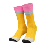 Silly Socks Potlood – one size – geel/roze