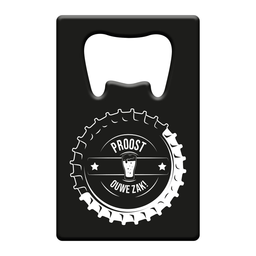 Metalen Bieropener Ouwe Zak – Proost – Zwart