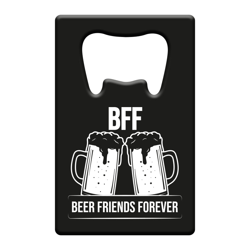 Metalen Bieropener BFF – Beer Friends Forever – Zwart