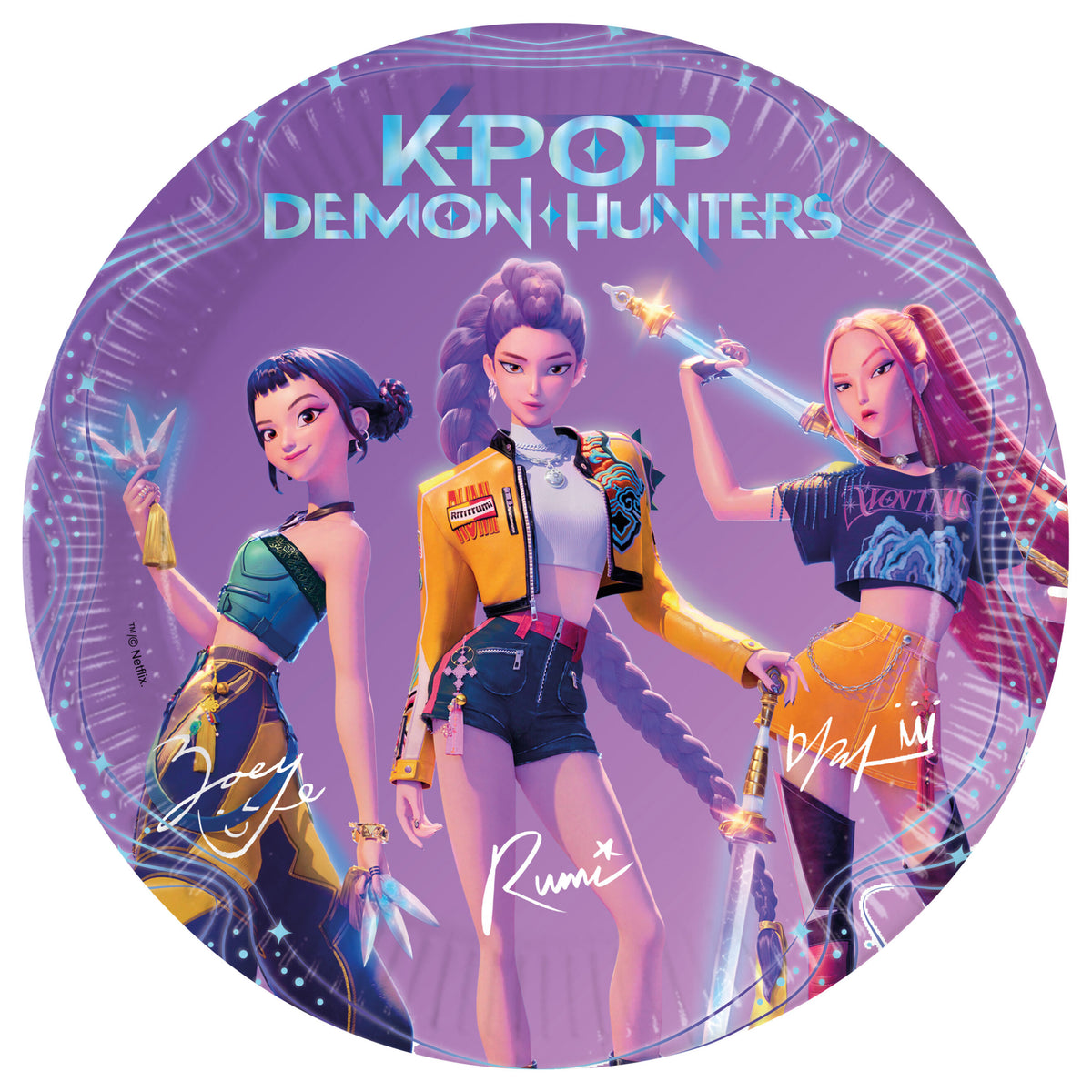 K-POP Demon Hunters Papieren Bordjes – 23 cm – 8 stuks