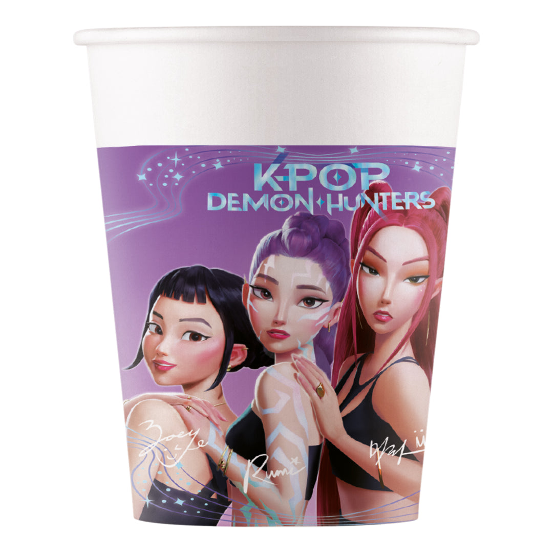 8 Papieren Bekers 200 ml – K-POP Demon Hunters