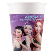8 Papieren Bekers 200 ml – K-POP Demon Hunters