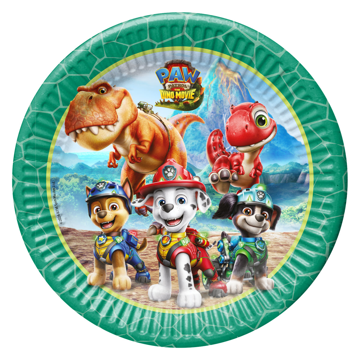 8 Papieren Bordjes 23 cm FSC – PAW Patrol 3 Dino Movie