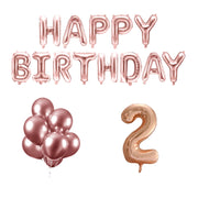2 jaar Verjaardag Versiering Ballon Pakket rosé goud