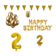 2 jaar Verjaardag Versiering Pakket Goud