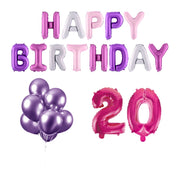 20 jaar Verjaardag Versiering Ballon Pakket Pastel & Roze