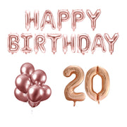 20 jaar Verjaardag Versiering Ballon Pakket rosé goud