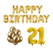 21 jaar Verjaardag Versiering Ballon Pakket Goud